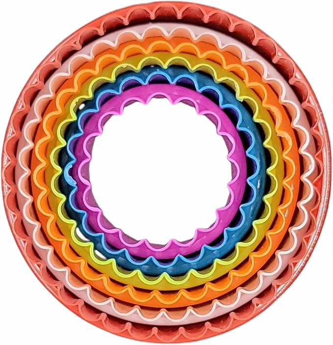 Handy Housewares 6pc Scalloped Biscuit/Cookie Dough Cutter Set, Round & Flower - Image 5