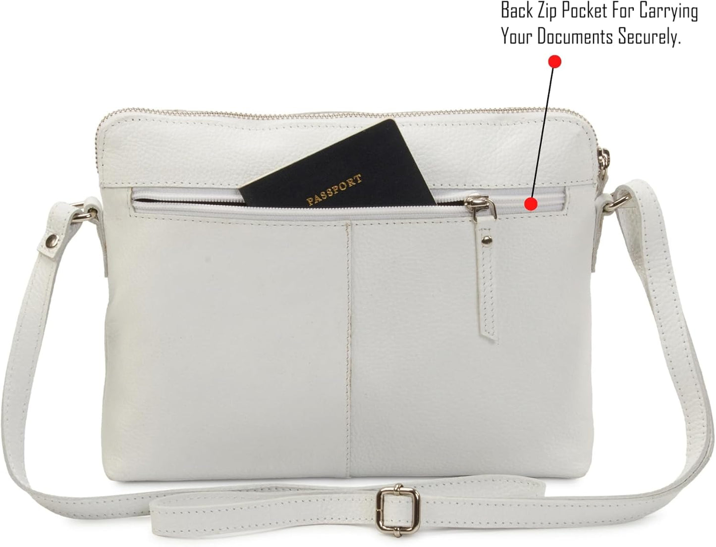 Wise Owl Accessories Small Soft Pebbled Real Leather Crossbody Handbags Purses Sling Crossover Shoulder Bag