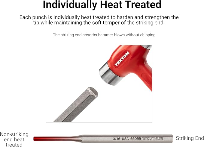 TEKTON 3/32 Inch Pin Punch | 66052 | Made in USA - Image 3