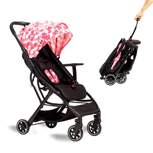 COOL KIDS Portable Stroller with Automatic Fold，Lightweight Umbrella Stroller with Pop Out Sun Canopy，Compact Stroller for Travel