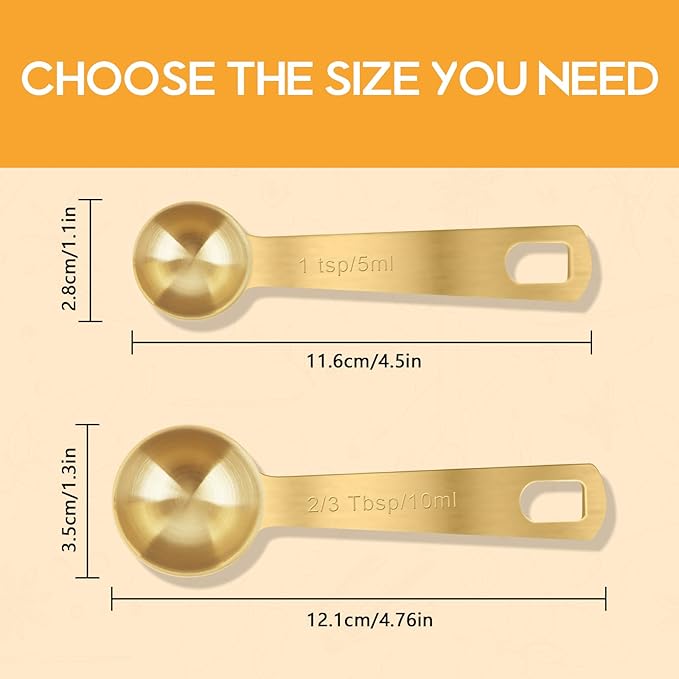 2 PCS 2 Teaspoon Stainless Steel Single Measuring Spoon - Image 3