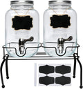 1-Gallon Glass Beverage Dispenser, Accguan Drink Dispenser by Accguan