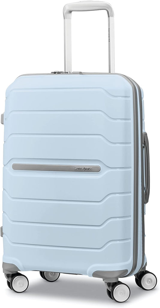 Samsonite Freeform Hardside Carry-On Luggage with Spinner Wheels - Hardshell Suitcase - TSA, Airline-Approved - Expandable Hard Shell, Smooth Rolling Wheels for Lightweight Travel - Powder Blue