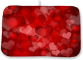 Red Valentines Dish Drying Mat 18x24 Inch Red Hearts Dish Drainer Protector Pad by Sorktse