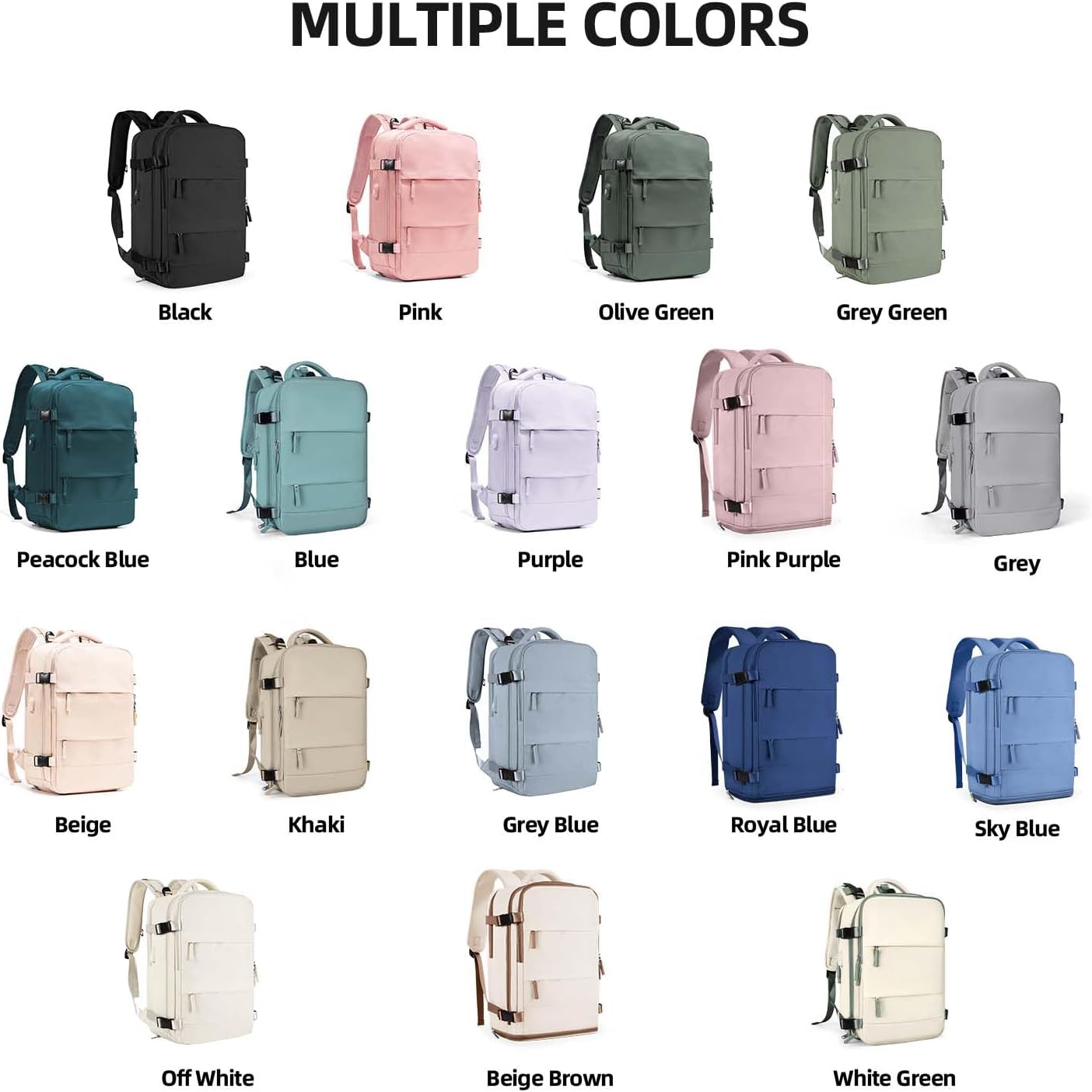 coowoz Travel Backpack For Women Men,Carry On Backpack,Hiking Backpack Waterproof Outdoor Sports Rucksack Casual Daypack Travel Essentials（Blue）