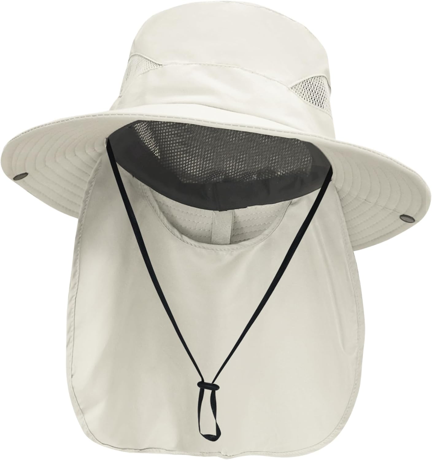 NPJY Sun Fishing Hats with Neck Flap for Men Women UV Sun Protection Bucket Hat