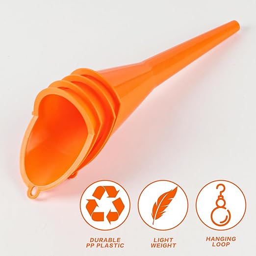 5 Pcs Plastic Long Neck Oil Funnel - Image 3