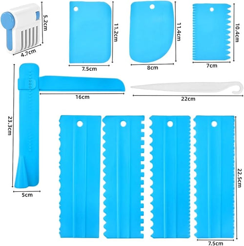 11 Pcs Cake Scraper Set Cake Edge Scraper Cutters - Image 2