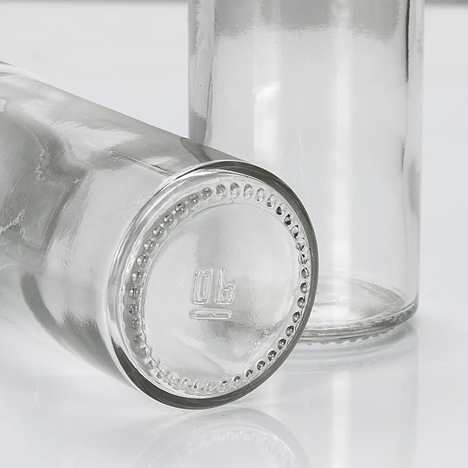 2 Pcs Glass Spice Jars/Bottles - 3oz Empty Round Spice Containers - Image 3
