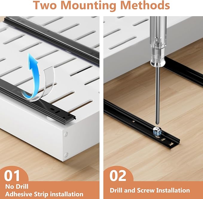 2 Pack Pull out Cabinet Organizer, Width Depth, - Image 6