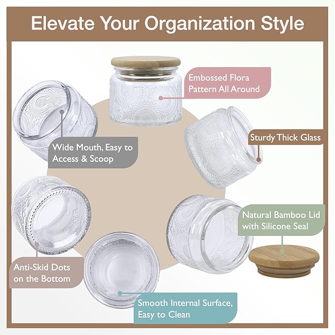 4 oz Decorative Mini Glass Jars - Image 4