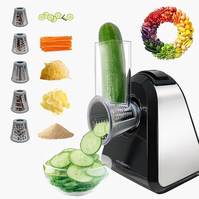 Mokero 5 in 1 Electric Cheese Grater by Mokero