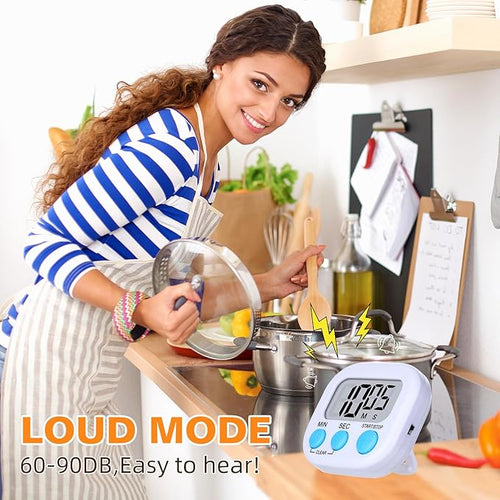 12 Pack Digital Kitchen Timers for Cooking, Small Magnetic Countdown Classroom - Image 2