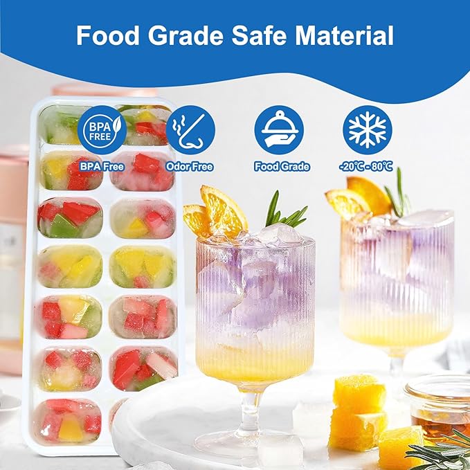 5 Pack 70 Cube Silicone Ice Cube Trays - Image 3