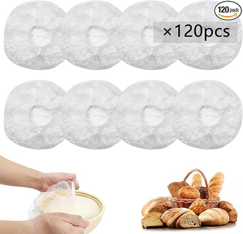 120pcs Shower Caps for Sourdough Bread, Reusable Bowl Covers for Proofing by QUPIVA