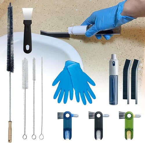 12Pcs Home Crevice Cleaning Brush Set by KINGORIGIN