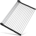 Tomorotec 17.7" x 15.5" Roll Up Dish Drying Rack Over Sink Drying Rack Sink by Tomorotec