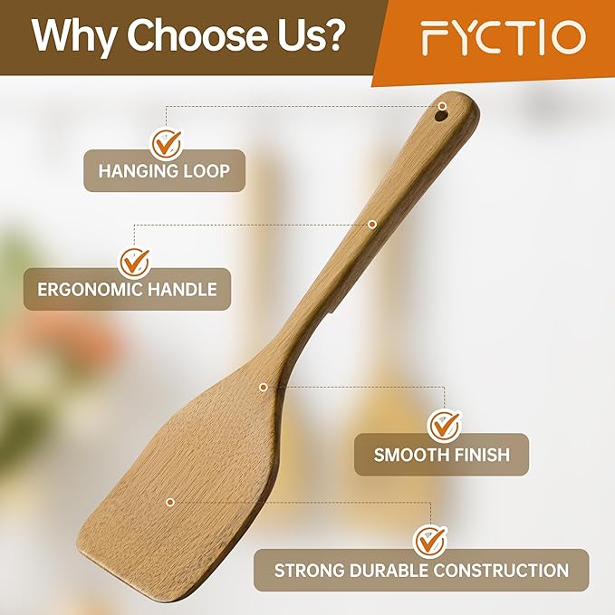 2 Pcs Wooden Cooking Utensils Set ，Wooden Spoons - Image 6