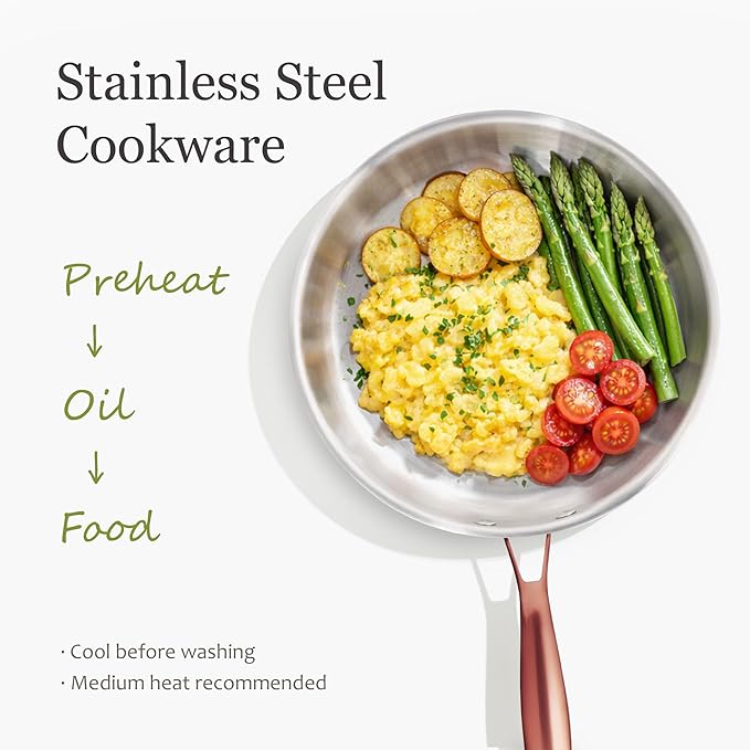 CAROTE 21pcs Tri-Ply Stainless Steel Cookware Set, Pots and Pans Set, Non Toxic - Image 4