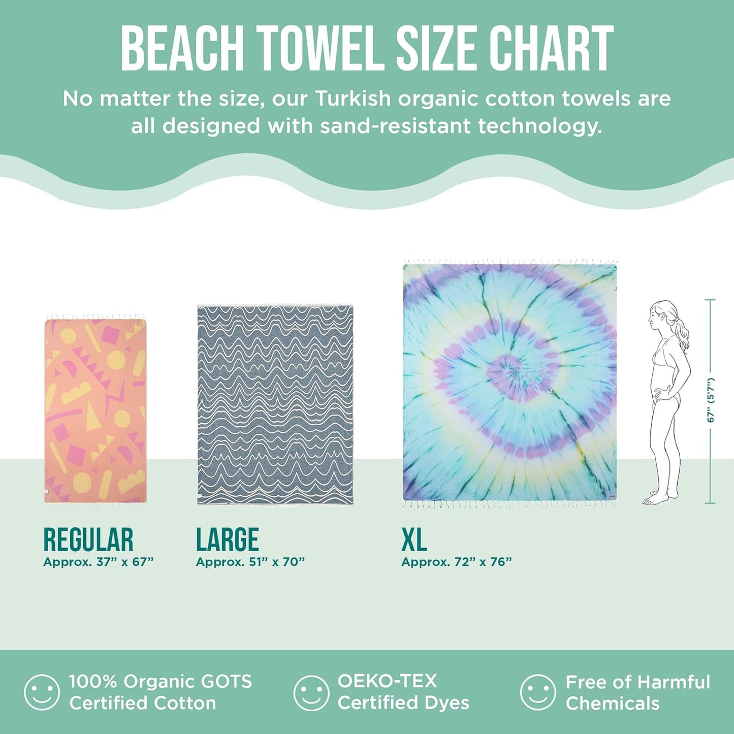 Sand Cloud Large Turkish Beach Towel - Sand Free - 100% Organic Turkish Cotton Yarn - Quick Dry Towel for Beach, Picnic, Blanket or Bath - As Seen on Shark Tank - Marine Life (Navy Crush Turtle)