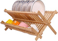 Collapsible Bamboo Dish Drying Rack by SZUAH