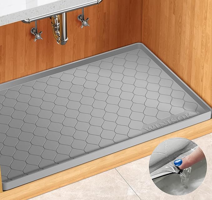 Winisok Silicone Under Sink Mat 19" x 19", kitchen Essentials and Gadgets by Winisok