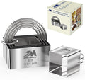 Square Biscuit Cutter Set 1.75inch 2inch 2.25inch 2.75inch 3.25inch, Stainless by MJINGMEI