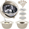 4-1 Colander with Bowl & Spoons Set by Balavina