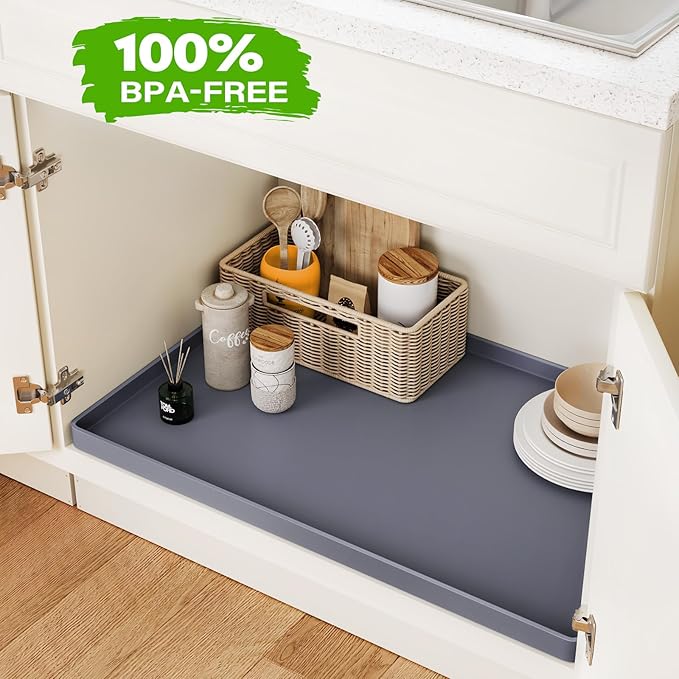 FLATO Waterproof Under Sink Mat 37" x 19" Shelf Liner - Image 4