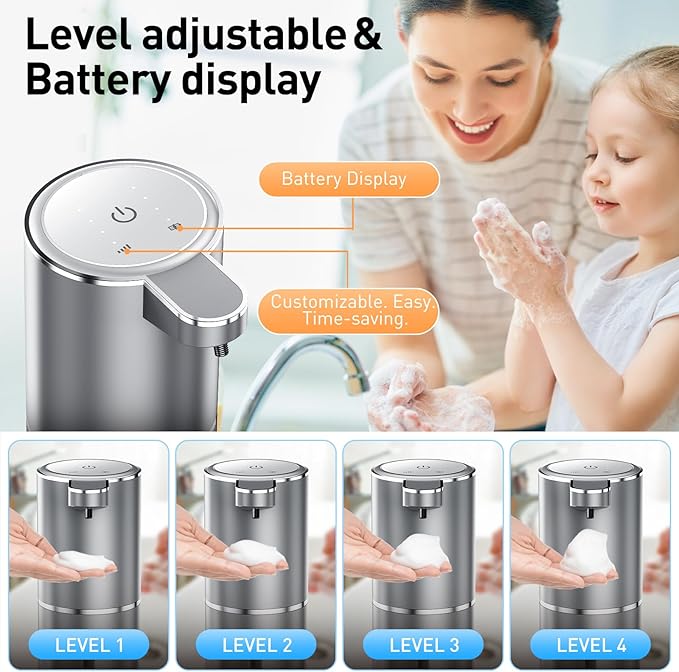 Fantictas Automatic Foaming Soap Dispenser Foaming Hand Sanitizer Touchless - Image 3