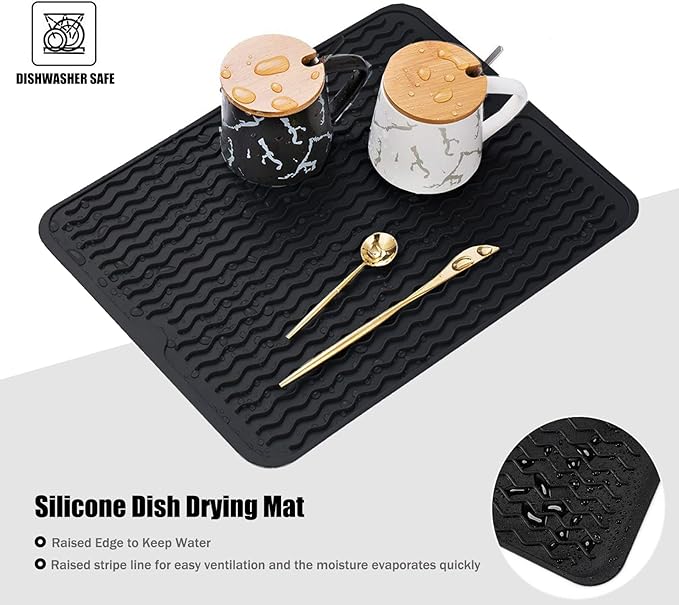 Large 14" x 11" Silicone Dish Drying Mat - Image 6