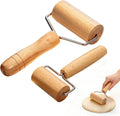 2 Pack Small Rolling Pin Wooden Dough Roller Pizza French Mini Baking roller Set by Unknown