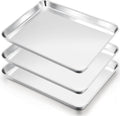 E-far Cookie Sheets Set of 3, 18”x13” Stainless Steel Baking Sheet Pans by E-far