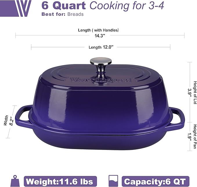 VORRINGARD Enameled Cast Iron Dutch Oven Pot - Image 2