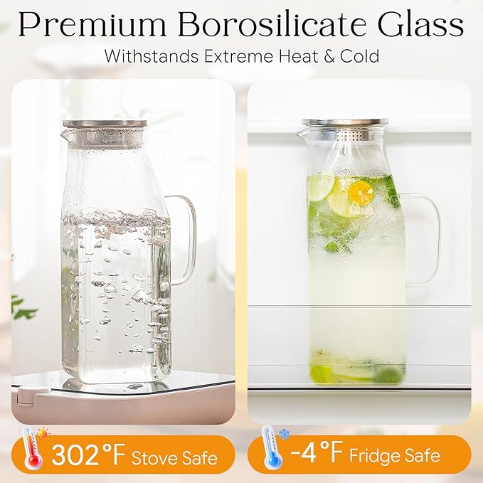 OneDream 68oz Square Glass Pitcher - Image 7