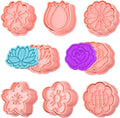 8 Pack Flower Cookie Cutters, 3D Cookie Cutter by Sakolla