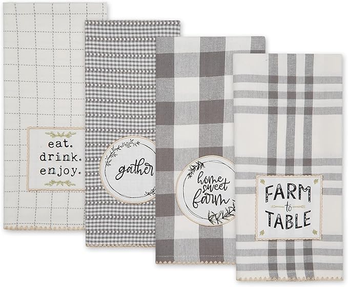 DII Home Sweet Farmhouse Kitchen Collection, Dishtowel Set - Image 2