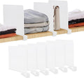 JOY DECOR 6 Pack Acrylic White Shelf Dividers by JOY+DECOR