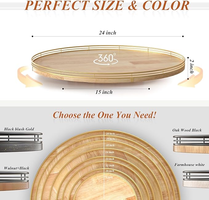 24 Inch Extra Large Lazy Susan Turntable - Image 6
