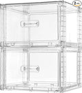 Vtopmart 2 Pack 18QT Clear Stackable Storage Drawers, Easily Assemble Closet by Vtopmart