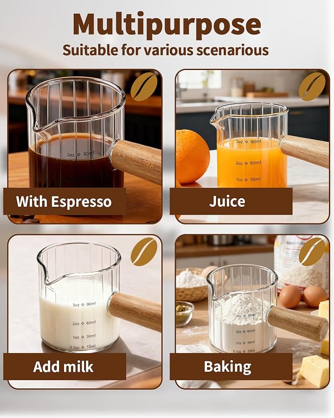 Espresso Measuring Cup 3 Oz, Espresso Glass Cups - Image 7