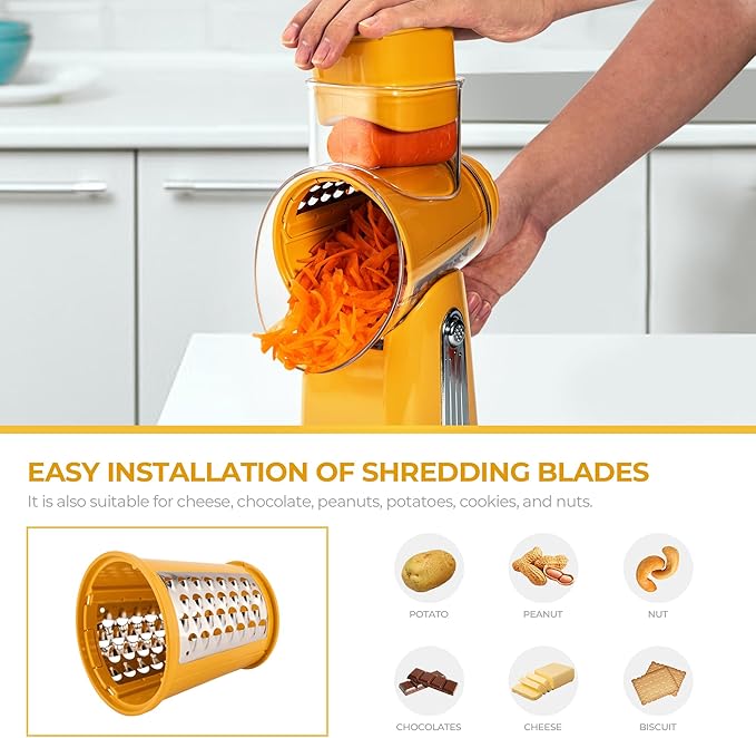 SUSTEAS Rotary Cheese Grater - Image 5