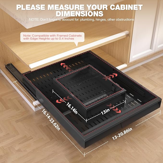 Seinloes 2 Pack Pull Out Cabinet Organizer - Image 6