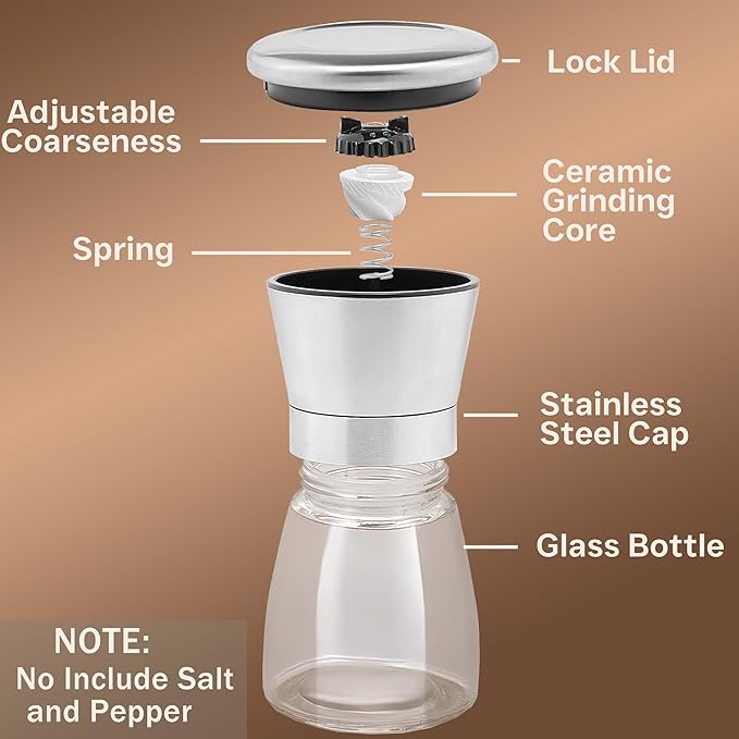 M JINEMEI Salt and Pepper Grinder Tall Size - Image 2