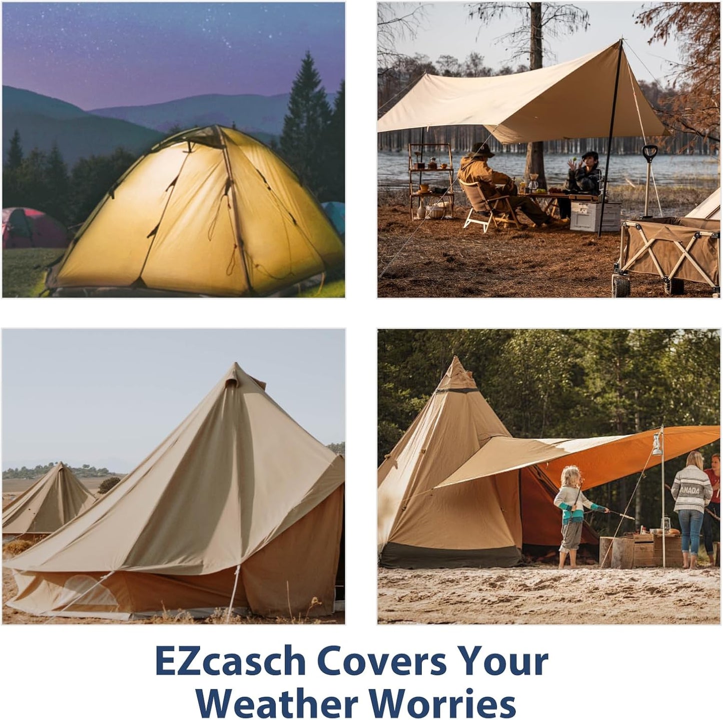 10’x10’ Canvas Tarps Heavy Duty Waterproof Tarpaulins with Aluminum Grommets,UV Resistant, 22Mil Multipurpose Drop Cloth, 14oz Cover Sheet for Outdoor and Indoor Use with Ropes Yellow