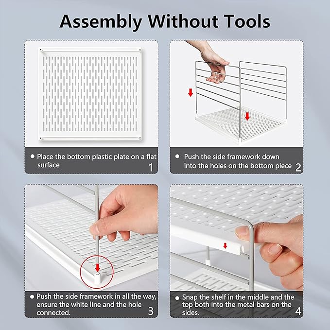 2 PACK Cabinet Organizer for Foil and Plastic Wrap- Divided Compartment Holder - Image 7