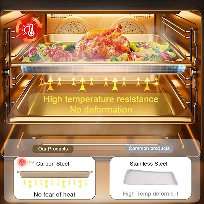 Baking Sheet Pan Set of 3 | Nonstick Cookie Sheets - Image 6