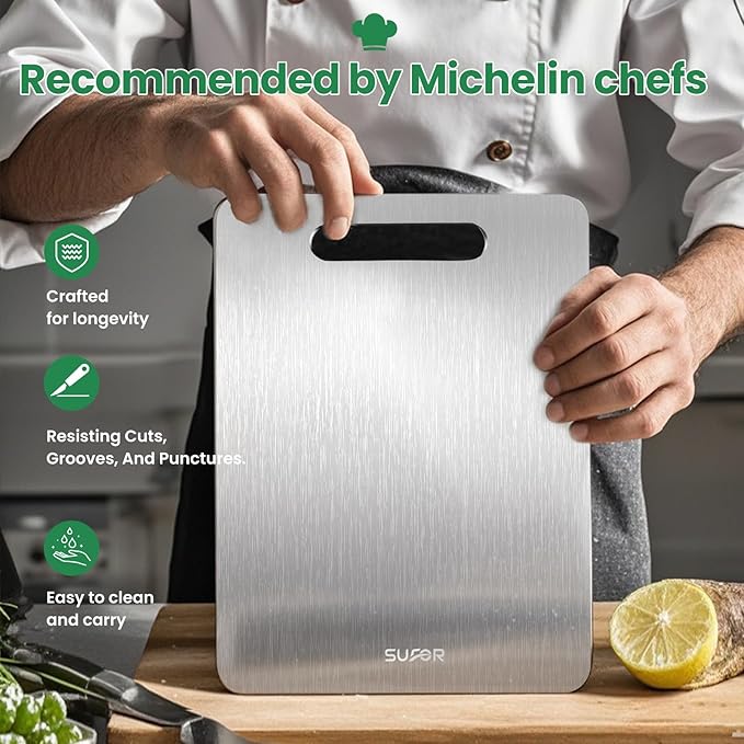 3 Pack Titanium Cutting Board, -100% Pure Titanium Cutting Boards - Image 7
