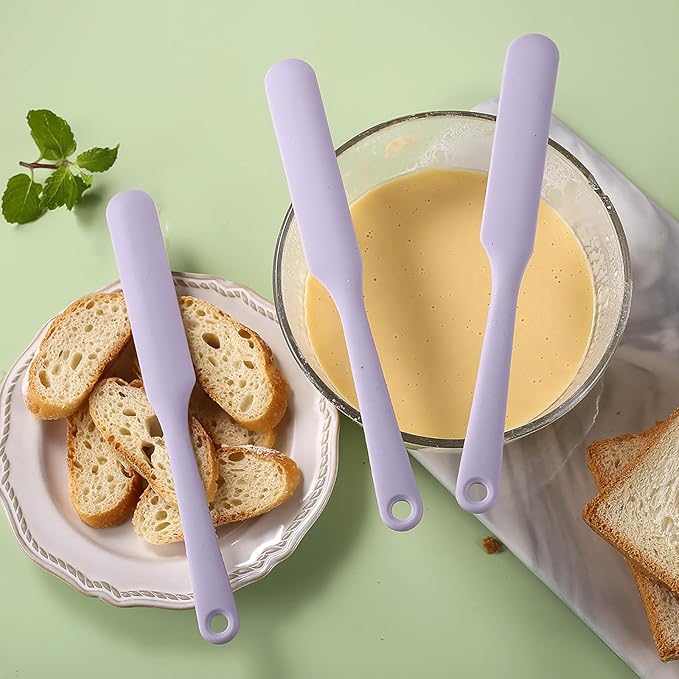 4 Pcs Silicone Jar Spatula Long Handle Kitchen Spatulas - Image 7