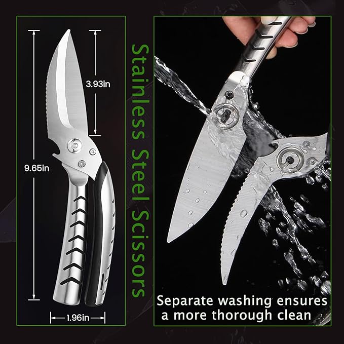 Kitchen Shears Heavy Duty, Stainless Steel Sharp Poultry Kitchen Scissors - Image 6